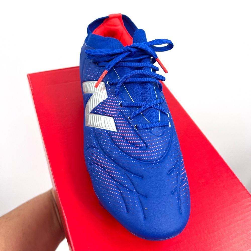 NEW Tekela Team low laced FC v5 soccer cleats blue red uisex 6.5 womens 8 wide - Picture 2 of 11